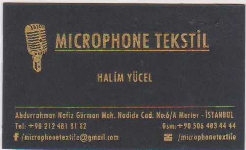 Halim Yücel - Microphone Tekstil